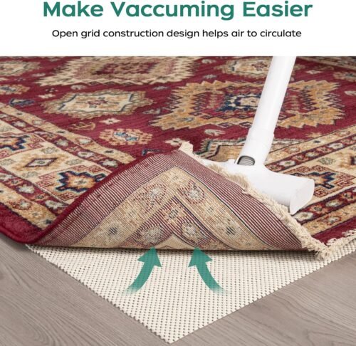 BAGAIL BASICS Non Slip Rug Pad Gripper 2 x 3 Feet Extra Thick Carpet Pads for Area Rugs and Hardwood Floors, Keep Your Rugs Safe and in Place - 이미지 4