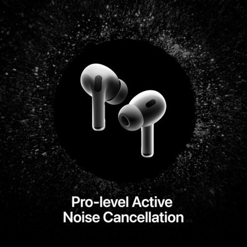 Apple AirPods Pro 2 Wireless Earbuds, Active Noise Cancellation, Hearing Aid Feature, Bluetooth Headphones, Transparency, Personalized Spatial Audio, High-Fidelity Sound, H2 Chip, USB-C Charging - 이미지 3