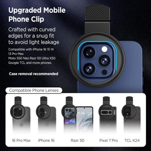 52mm Polarizing Filter for iPhone, Circular Polarized Lens with Upgraded Clip,Rotatable Cpl Filter Compatible with iPhone 16/15/14/13 Pro Max Samsung Moto Google TCL Phone - 이미지 4