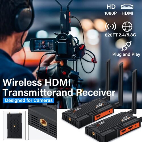Wireless HDMI Transmitter and Receiver,250m(820ft) Wireless HDMI Extender Kit with Loop Out,2.4/5.8GHz 1080P Full HD for Streaming from DSLR,Laptop,Netflix,YouTube,PS4 to TV/Projector IR Support. - 이미지 5