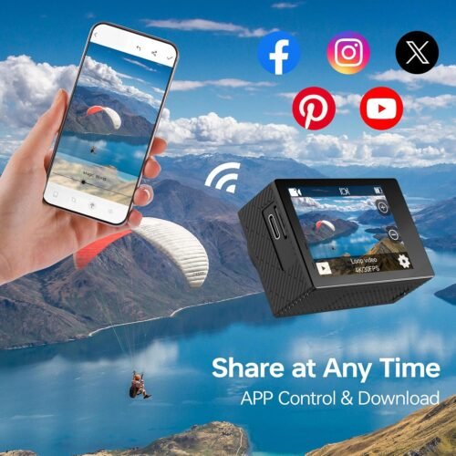 Speed 10 Action Camera 5K 30FPS Waterproof Camera Underwater 131 FT with EIS, Remote Control Sports Camera 5X Zoom with 64GB Card, 2x1350mAh Battery - 이미지 5