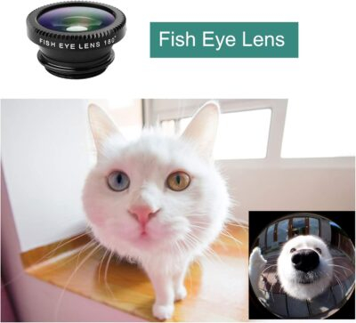 Phone Lens,by Ailun,3 in 1 Clip on 180 Degree Fish Eye Lens+0.65X Wide Angle+10X Macro Lens,Universal HD Camera Lens Kit for Mobile Phone,Cellphone,Smart Phone - 이미지 5