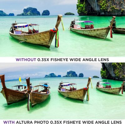 Altura Photo 58MM 0.35x Fisheye Wide Angle Lens (w/Macro Portion) for DSLR Cameras EOS Rebel 70D 77D 80D 90D T8i T7 T7i T6i T6s T6 T5i T5 T4i T3i T100 SL1 SL2 SL3 - 이미지 5