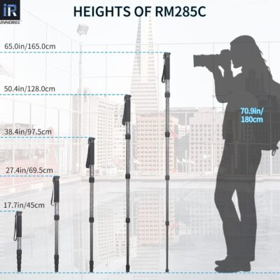 Carbon Fiber Camera Monopod INNOREL RM285C Professional Portable Compact Lightweight Travel 5-Section Monopod for Canon Nikon Sony DSLR Camera Video Camcorder DV Photography Bracket Load 22lbs/10kg - 이미지 5