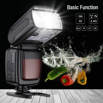 Powerextra LCD Display Flash Speedlite, 2.4G Wireless Flash Trigger Transmitter Kit for CA Nikon Pentax Panasonic Olympus and Sony DSLR Camera, Digital Cameras with Standard Hot Shoe - 이미지 3