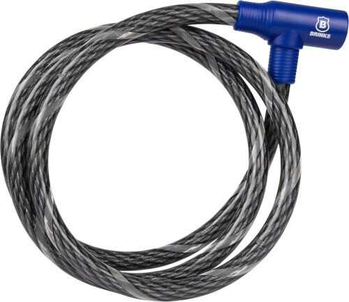 Brinks 675-65801 5/8 inch x 6' Commercial Braided Cable, M1 Keyway, Black, Blue