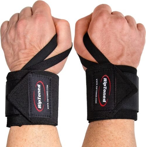 Rip Toned 18” Wrist Wraps - Wrist Straps for Weightlifting - Lift Better, Protect Wrist Pain - Adjustable, Durable, Machine Washable - Wrist Wraps for Weightlifting - USPA Endorsed for Men & Women