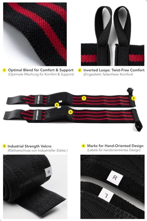 Fitgriff® Lifting Straps & Wrist Wraps (Bundle) Superior Support for Weightlifting & Gym Workouts - for Men and Women - 이미지 3