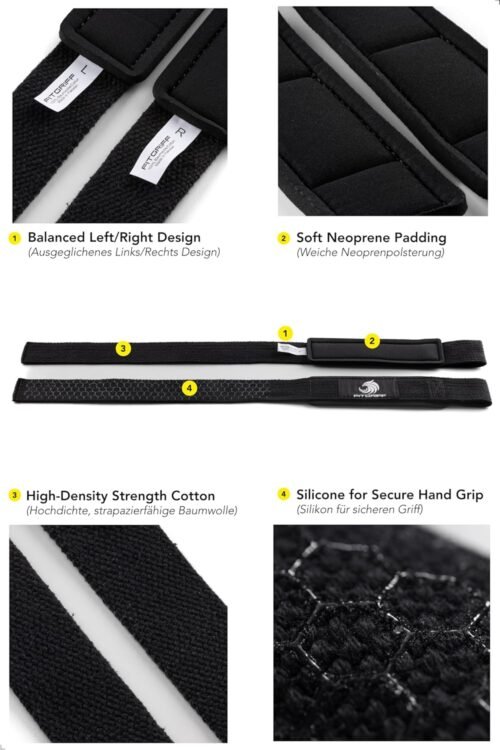 Fitgriff® Lifting Wrist Straps for Weightlifting, Gym, Deadlift, Workout (Made of Premium Cotton & Padded) - Men & Women - 이미지 3