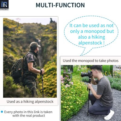Carbon Fiber Camera Monopod INNOREL RM285C Professional Portable Compact Lightweight Travel 5-Section Monopod for Canon Nikon Sony DSLR Camera Video Camcorder DV Photography Bracket Load 22lbs/10kg - 이미지 6