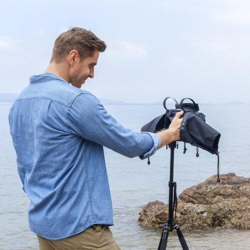Mirrorless Camera Rain Cover with Openable Viewing Window & Strap Mountable Design Waterproof Camera Raincoat Sleeve Protector for Canon EOS R6 R5 Mark II R8 R7 Rp Nikon Z6III Z6II Z7II Z8 Z5 Z50II Zf - 이미지 7