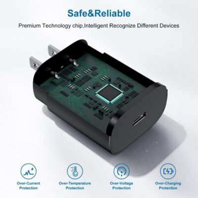 Type C Charger, 2 Pack 25W PD USB Wall Charger Super Fast Charging Block & 6ft Android Phone Cable for Samsung Galaxy S23 S22 S21 S20 Plus Ultra, Note 20 10 9 8/ S10 S9 S8 Pixel 6 5 4 Pro XL - 이미지 2