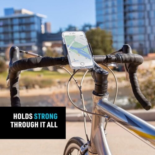 Nite Ize Squeeze Rotating Smartphone Bar Mount - Bike Mount Phone Holder for Handlebars - Phone Holster Accessories - Rotating Phone Holder with Easy-to-Squeeze Levers - Black - 이미지 5
