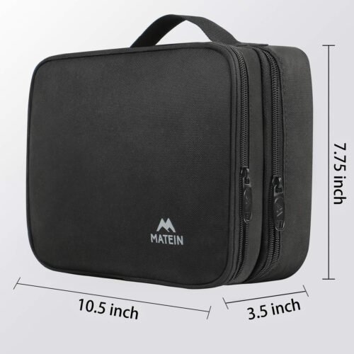 MATEIN Electronics Organizer Travel Case, Water Resistant Cable Organizer Bag for Travel Essentials, Gifts for Men, Storage Bag as Accessories for Phone, Cord, Tablet, Black - 이미지 8
