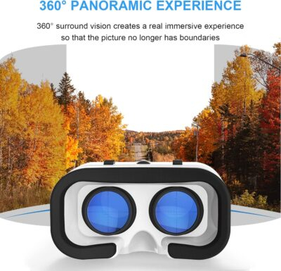 VR Headset,3D VR Glasses Virtual Reality Headset for iPhone & Android with Controller, Compatible 4.7-6.5 inch, Adjustable Universal Virtual Reality Goggles for Kids & Adults - 이미지 6
