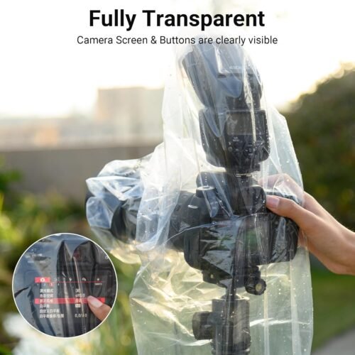 2 Pack 18" Long Camera Lens Rain Cover Raincoat with Flash Dust Sleeve Protector for Canon EOS R5 R6 Rp 5D 6D 7D 90D 80D 77D 70D Nikon Z7II Z6II Z5 Z50 D850 D810 D780 D750 D610 D500 D3500 D5600 D7500 - 이미지 5