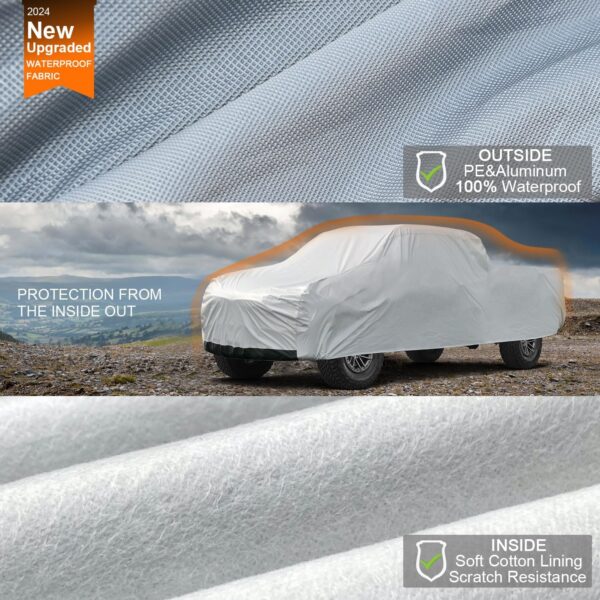 "Ultimate Protection: Kayme 6-Layer Waterproof Truck Cover for All-Weather Defense" - Image 2