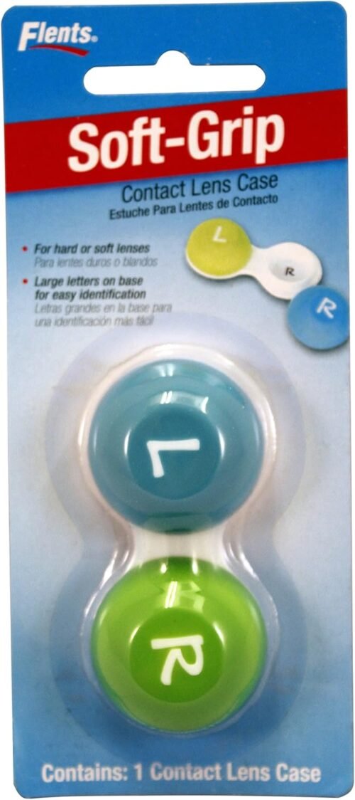 Flents Soft Grip Contact Lens Case, Travel-Sized, Leak-Proof Design, Durable and Sturdy, Soft Grip, Daily Usage and Easy to Use, Color May Vary, BPA Free - 이미지 3