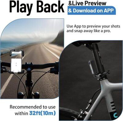 4K Mini WIFI Action Camera 128GB Thumb POV Portable Body Cam Wearable Video Recorder with IPX7 Waterproof Underwater Camcorder, Helmet Mount, Magnetic Sport DV for Bike Cycling, Pet, Vlogging(Black) - 이미지 3