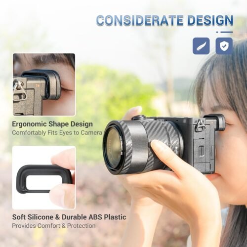 A6700 Eyecup,FDA-EP20 Eyecup,2 Pack Soft Silicone Camera Viewfinder Eyepiece Eye Cup for Sony A6700,Replace Sony FDA-EP20 Eyecup - 이미지 3