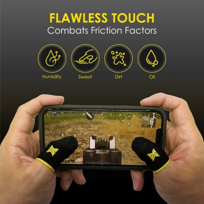 MGC ClawSocks 6 Pack Carbon, Gamer Finger & Thumb Sleeves, Mobile Gaming Stabilizer & Compression Support Black - 이미지 4