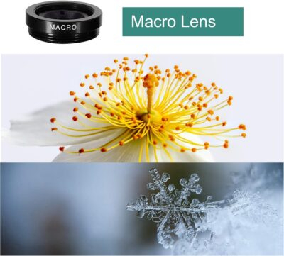 Phone Lens,by Ailun,3 in 1 Clip on 180 Degree Fish Eye Lens+0.65X Wide Angle+10X Macro Lens,Universal HD Camera Lens Kit for Mobile Phone,Cellphone,Smart Phone - 이미지 4
