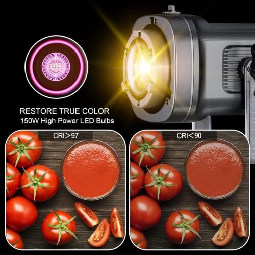 GVM 150W RGB Video Light Kit, 2700K~7500K Bi-Color LED Video Light Photography Studio Lighting Kit with Lantern Softbox & Stand, Continuous Output Lighting Kit with 8 Lighting Effects, CRI 97+ - 이미지 2