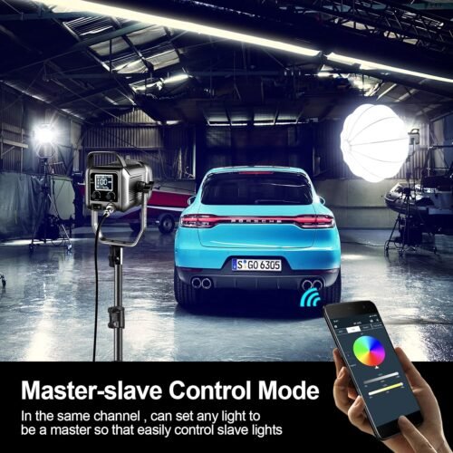 GVM 150W RGB Video Light Kit, 2700K~7500K Bi-Color LED Video Light Photography Studio Lighting Kit with Lantern Softbox & Stand, Continuous Output Lighting Kit with 8 Lighting Effects, CRI 97+ - 이미지 7