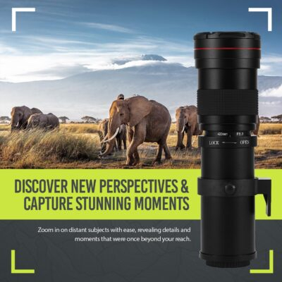 High-Power 420-1600mm f/8.3 Manual Telephoto Zoom Lens for Canon EOS R, EOS R3, EOS R5, EOS R6, EOS R6 II, EOS R7, EOS R8, EOS R10, EOS R50, EOS R100, EOS RP Mirrorless Cameras - 이미지 7