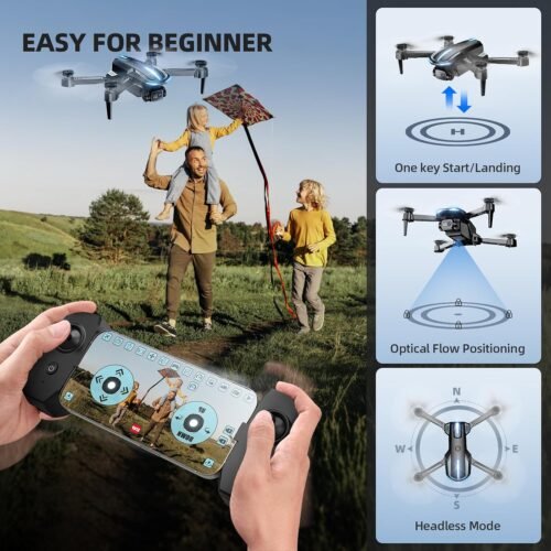 Drone with Camera 1080P HD FPV Foldable Mini Drone for Beginners Kids Adults, Drone with One Key Take Off/Landing, Gesture Selfie, Altitude Hold, 3D Flip, Easy to Fly, 2 Batteries, Toys for Boys Girls - 이미지 4