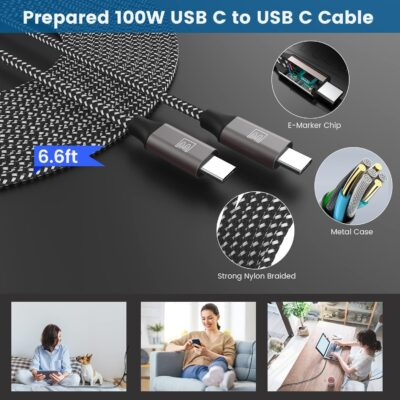 45W Super Fast Charger Type C, [2 Pack] 45 Watt USB-C Charger PD/PPS Wall Charging Block for Samsung Galaxy S25 Ultra/S25+/S25/S24/S23 Ultra/S23+/S22 Ultra/S22+/S20 Ultra, Tab S8(with 2X 6.6ft Cable) - 이미지 8