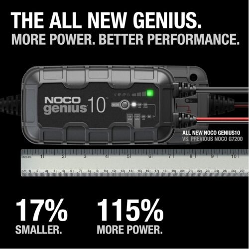 NOCO GENIUS10, 10A Smart Car Battery Charger, 6V and 12V Automotive Charger, Battery Maintainer, Trickle Charger, Float Charger and Desulfator for Motorcycle, ATV, Lithium and Deep Cycle Batteries - 이미지 2