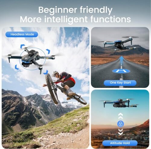 Brushless Motor Drone,90° Adjustable 4K FPV,APP control,40min Flight Time,Indoor Obstacle Avoidance,Optical Flow Positioning,Gesture Photography,360° Flip,Eyond-Range Loss Alert, Toys Gifts for Men Boys - 이미지 4