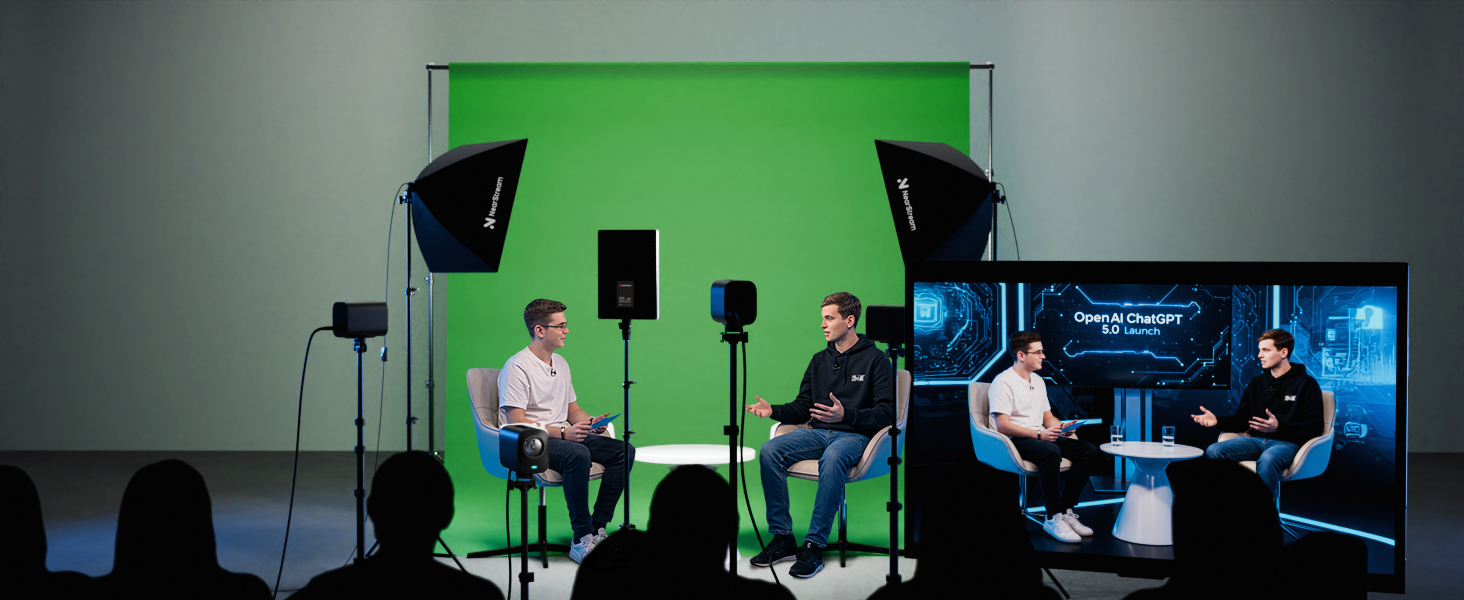 VK40 Professional Photography Lighting Kit with 9.8x9.8ft Green Backdrop with Stand, 24" Softbox Kit, 19" Pannel Light with Remote Control, Studio Equipment for Video Shoot/Photography 19 VK40 Professional Photography Lighting Kit with 9.8x9.8ft Green Backdrop with Stand, 24" Softbox Kit, 19" Pannel Light with Remote Control, Studio Equipment for Video Shoot/Photography-