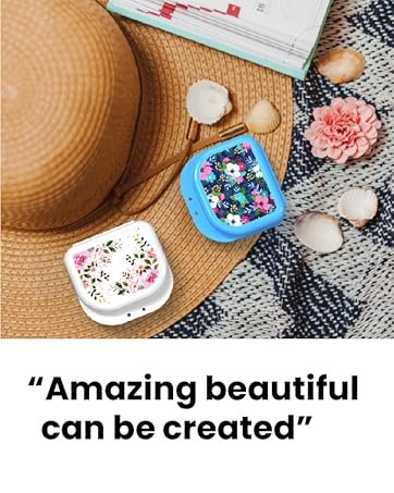 Retainer Holder Cute, Aligner Case with Colorful Novelty Cute Patterns, Night Guard Case with Floral Patterns (White) 10 Retainer Holder Cute, Aligner Case with Colorful Novelty Cute Patterns, Night Guard Case with Floral Patterns (White)-