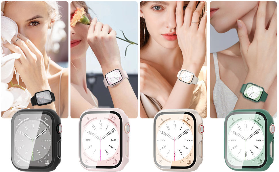 6-Pack Case Compatible with Apple Watch 40mm Series SE 2nd Gen 6 5 4 with Tempered Glass Screen Protector, QCKANLJ Ultra-Thin Hard PC Full Protective Face Cover Bumper for iWatch 40mm 11 6-Pack Case Compatible with Apple Watch 40mm Series SE 2nd Gen 6 5 4 with Tempered Glass Screen Protector, QCKANLJ Ultra-Thin Hard PC Full Protective Face Cover Bumper for iWatch 40mm-