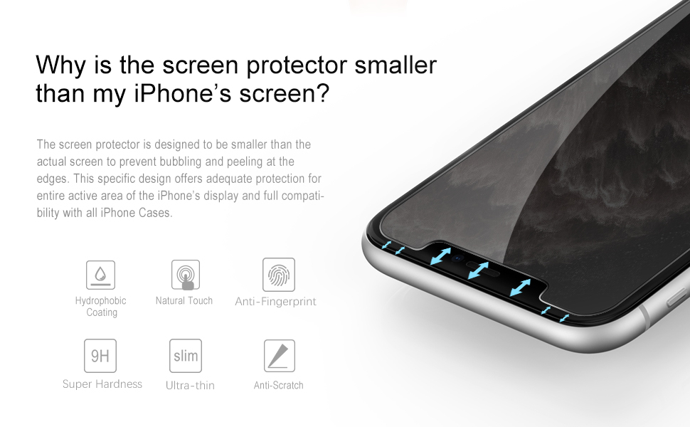 JETech Privacy Screen Protector for iPhone 11 Pro, iPhone Xs and iPhone X 5.8-Inch, Anti Spy Tempered Glass Film, 2-Pack 11 JETech Privacy Screen Protector for iPhone 11 Pro, iPhone Xs and iPhone X 5.8-Inch, Anti Spy Tempered Glass Film, 2-Pack-