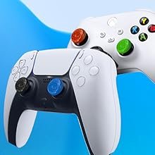 KontrolFreek No-Slip Thumb Grips | Universal Edition for Nintendo Switch Pro, PlayStation 4 (PS4), PlayStation 5 (PS5), Xbox One & Xbox Series X Controller | 8-Pack | Blue/Green/Red/Black 12 KontrolFreek No-Slip Thumb Grips | Universal Edition for Nintendo Switch Pro, PlayStation 4 (PS4), PlayStation 5 (PS5), Xbox One & Xbox Series X Controller | 8-Pack | Blue/Green/Red/Black-