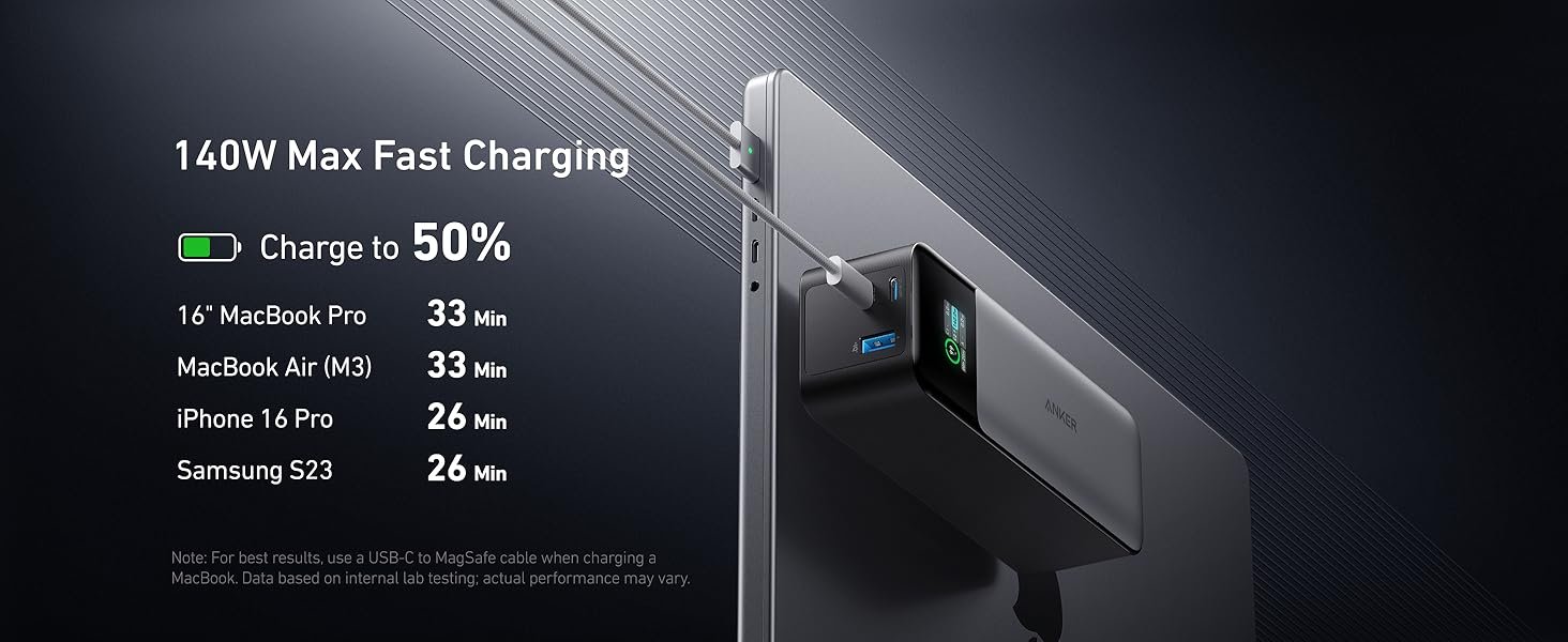 Anker 737 Power Bank, 24,000mAh 3-Port Laptop Portable Charger with 140W Fast Charging, Smart Display, for Outdoor Work, Compatible with iPhone 16/15/14 Series, Vision Pro, Samsung, MacBook, and More 10 Anker 737 Power Bank, 24,000mAh 3-Port Laptop Portable Charger with 140W Fast Charging, Smart Display, for Outdoor Work, Compatible with iPhone 16/15/14 Series, Vision Pro, Samsung, MacBook, and More-