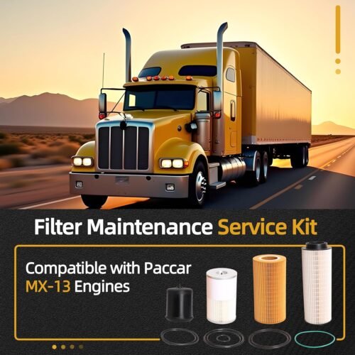 4 Pcs Filter Kit Compatible with Paccar MX-13 MX13 Engine, 1948921 Oil Filter + 2277129 Fuel Filter Water Separator + FS19765 Fuel Water Separator Filter + 1922496 Oil Filter - 이미지 2
