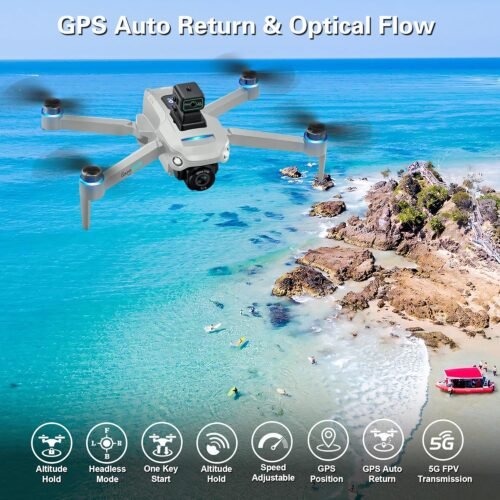 Drone with 4K UHD Camera for Adults,GPS RC Drone Brushless Motor,Upgraded Tablet Screen,2 Axis Gimbal EIS, Smart FPV Foldable Quadcopter for Beginners, Auto Return, Follow Me, Waypoints, 60 Mins Flight Time,Gift Drone, with Obstacle Avoidance - 이미지 4