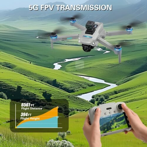 Drone with 4K UHD Camera for Adults,GPS RC Drone Brushless Motor,Upgraded Tablet Screen,2 Axis Gimbal EIS, Smart FPV Foldable Quadcopter for Beginners, Auto Return, Follow Me, Waypoints, 60 Mins Flight Time,Gift Drone, with Obstacle Avoidance - 이미지 5