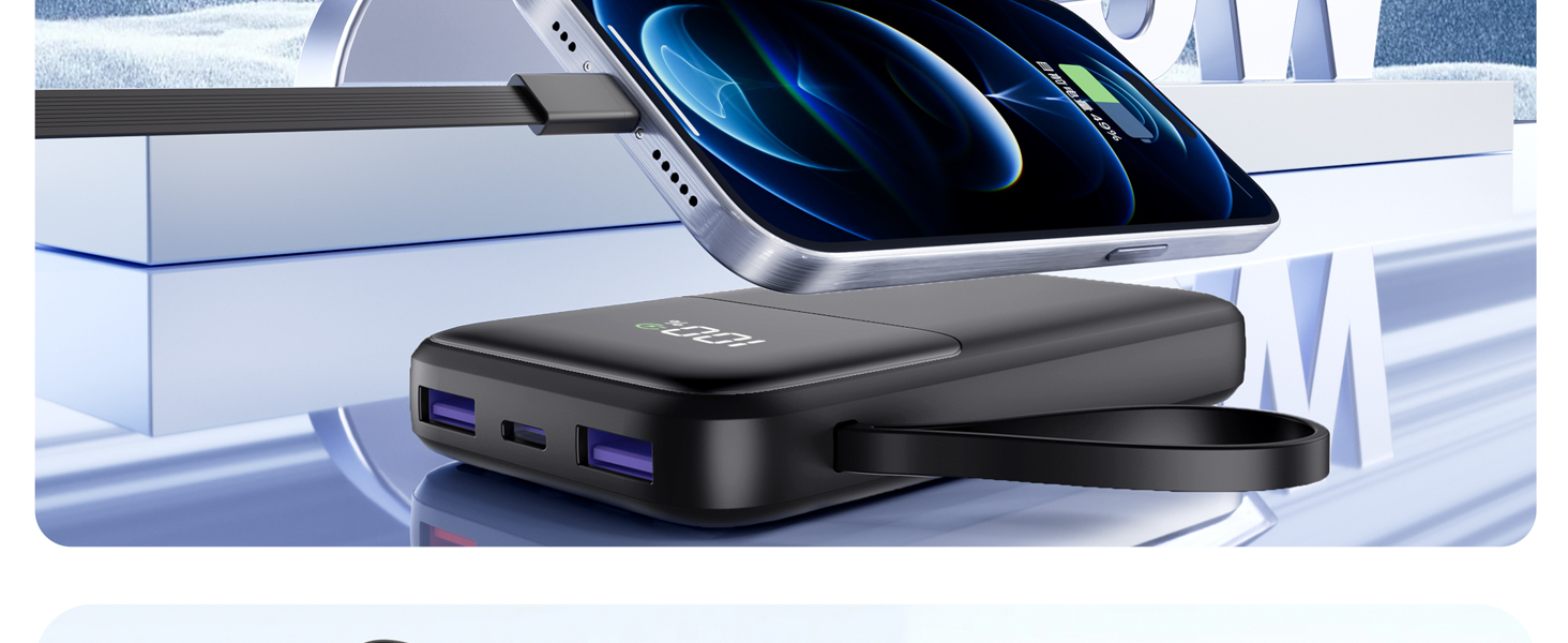 Portable Charger with Built in Cable, 15000mAh Power Bank, 22.5W Fast Charging, 6 Outputs, Slim Travel Essential Battery Pack with LED Display, Compatible with iPhone 16/15/14/13, Samsung, iPad, etc 11 Portable Charger with Built in Cable, 15000mAh Power Bank, 22.5W Fast Charging, 6 Outputs, Slim Travel Essential Battery Pack with LED Display, Compatible with iPhone 16/15/14/13, Samsung, iPad, etc-