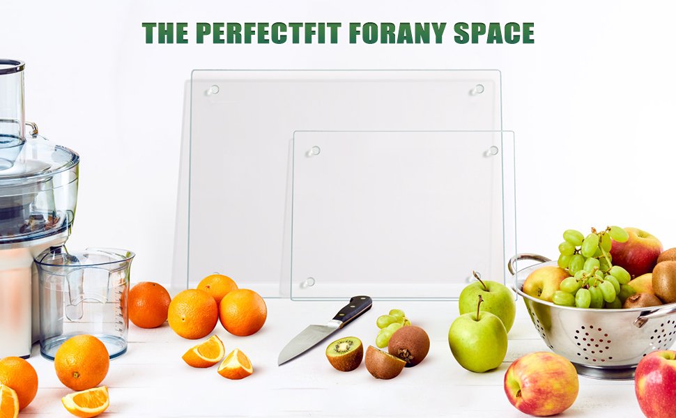 Seelenruhe Tempered Glass Cutting Boards for Kitchen Counter, Clear Cutting Boards for Countertop, Non-Slip, Heat-Resistant, Easy to Clean, Kitchen Decoration, 16x12 & 12x8 2PCS 13 Seelenruhe Tempered Glass Cutting Boards for Kitchen Counter, Clear Cutting Boards for Countertop, Non-Slip, Heat-Resistant, Easy to Clean, Kitchen Decoration, 16x12 & 12x8 2PCS-