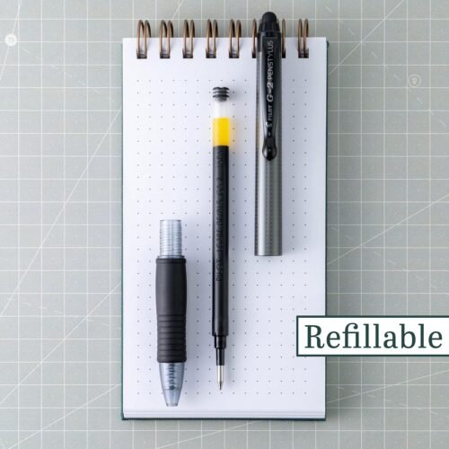 Pilot, G2 Pen Stylus, Fine Point 0.7 mm, Pack of 2, Black Ink, Gray Barrel - 이미지 2
