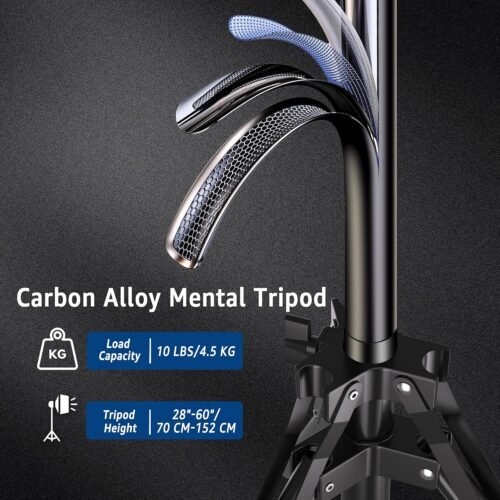 Softbox Lighting Kit, NiceVeedi 16'' x 16'' Softbox Photography Lighting Kit with 63” Tripod Stand & 5400K 450W Equivalent LED Bulb, Continuous Lighting for Photography/Video Record/Live Streaming - 이미지 5