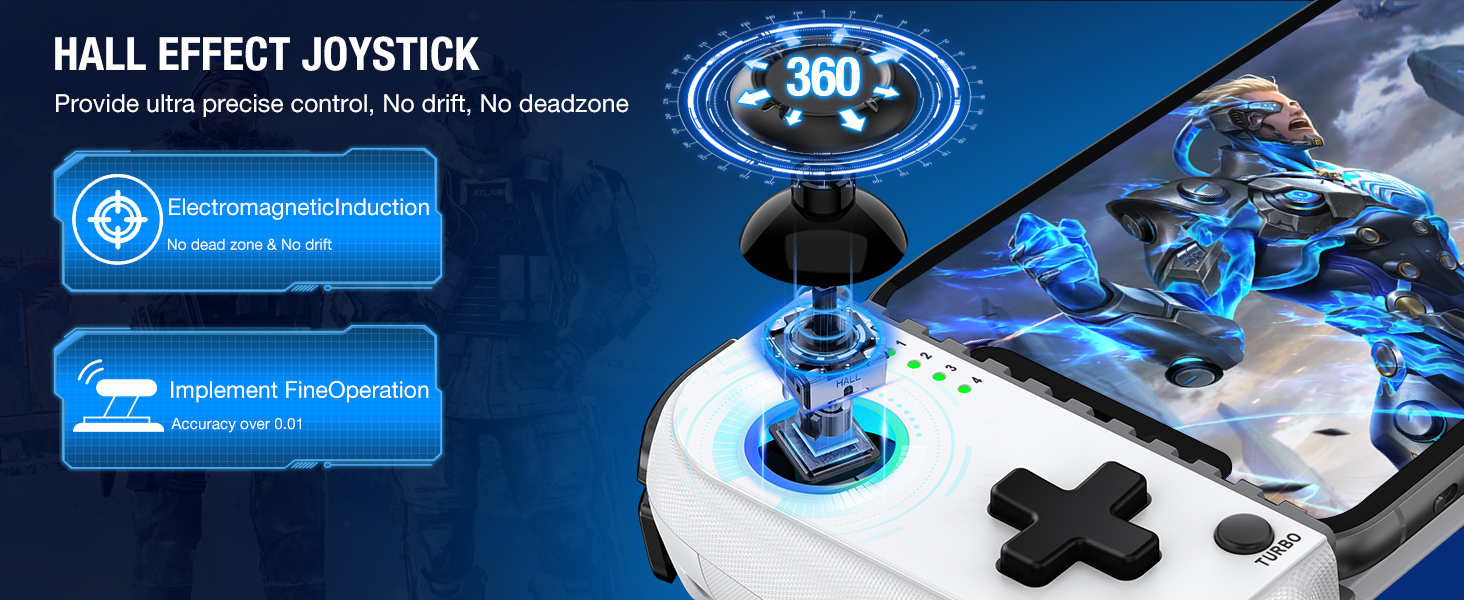 Mocagen Phone Controller for iPhone/Android Support Phone Case, Mobile Controller with Led Light, Upgraded Joysticks, Turbo, Thumb Grips Handheld Gaming Gamepad 11 Mocagen Phone Controller for iPhone/Android Support Phone Case, Mobile Controller with Led Light, Upgraded Joysticks, Turbo, Thumb Grips Handheld Gaming Gamepad-