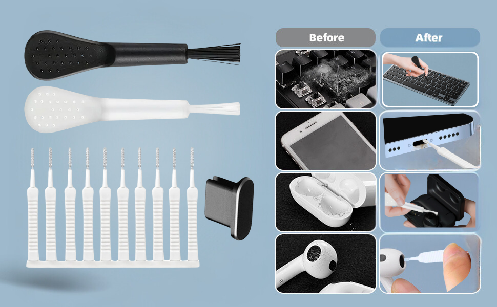 Phone Speaker Cleaning Kit - 13 PCs Phone Charger Port Cleaner Kit, Cell Phone Port Cleaning Brush, Reusable Phone Cleaning Brush, Speaker Cleaning Tool, Charging Port Cleaning Kit for Phone 11 Phone Speaker Cleaning Kit - 13 PCs Phone Charger Port Cleaner Kit, Cell Phone Port Cleaning Brush, Reusable Phone Cleaning Brush, Speaker Cleaning Tool, Charging Port Cleaning Kit for Phone-