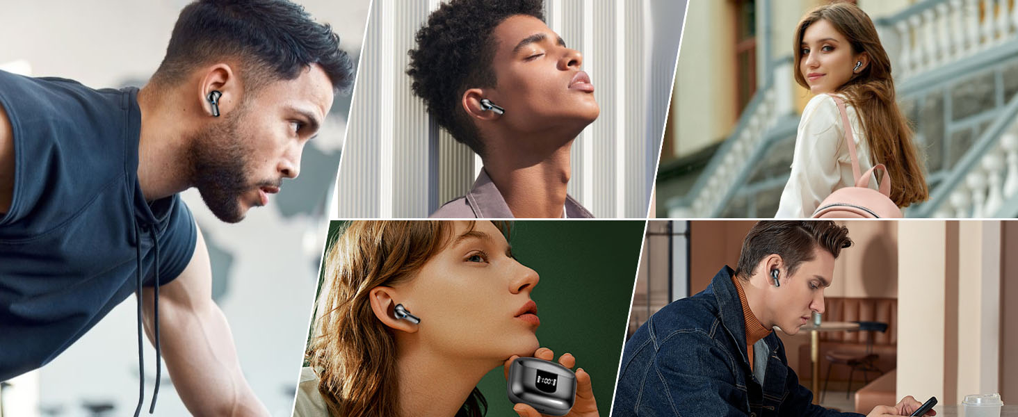 Wireless Earbuds, Bluetooth Headphones 2025 NEW Ear Buds 40H Bass Stereo in-Ear Earphones ENC Noise Cancelling 5.3 Earbuds with 4 HD Mic, USB-C LED Display IP7 Waterproof Sport Headset for Android iOS 18 Wireless Earbuds, Bluetooth Headphones 2025 NEW Ear Buds 40H Bass Stereo in-Ear Earphones ENC Noise Cancelling 5.3 Earbuds with 4 HD Mic, USB-C LED Display IP7 Waterproof Sport Headset for Android iOS-
