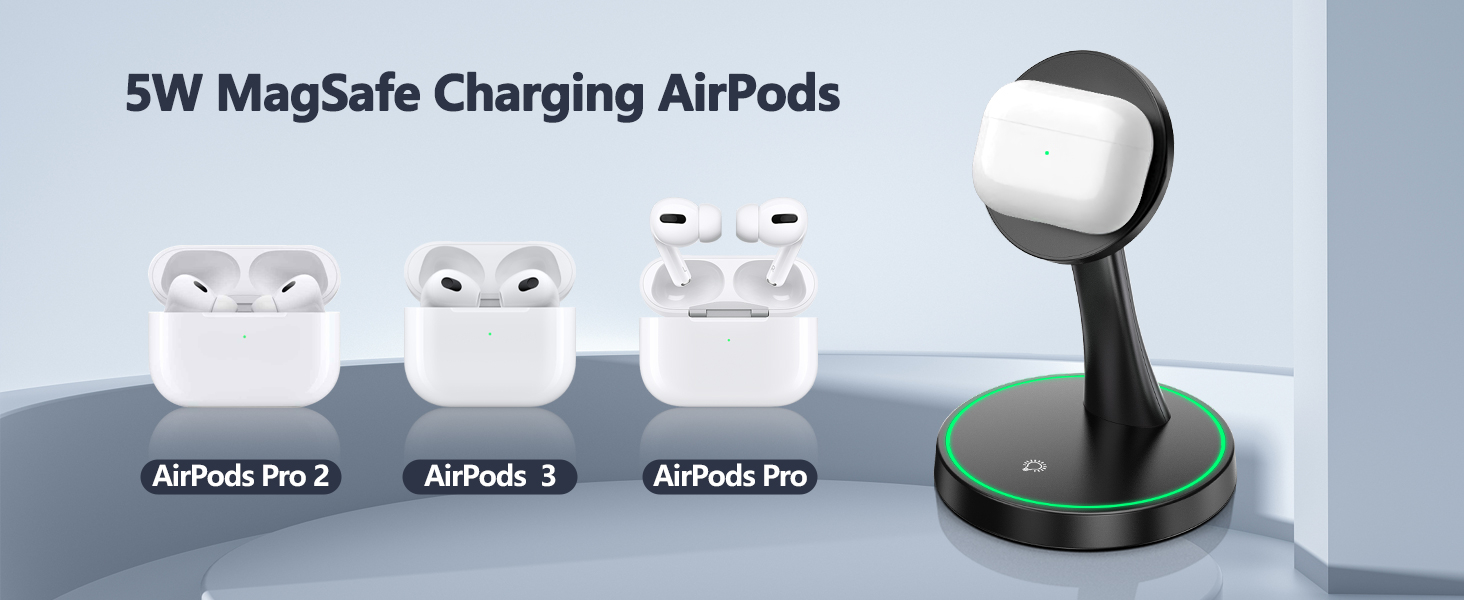 Magnetic Wireless Charger Stand 15W Fast Mag-Safe Charger for iPhone 16/16 Pro/16 Plus/16 Pro Max/15/14/13/12 Series Magnet Wireless Charging Station/Pad with Sleep-Friendly Light for AirPods 15 Magnetic Wireless Charger Stand 15W Fast Mag-Safe Charger for iPhone 16/16 Pro/16 Plus/16 Pro Max/15/14/13/12 Series Magnet Wireless Charging Station/Pad with Sleep-Friendly Light for AirPods-